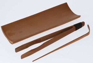 Бамбуков комплект с инструменти за чай "Zhuzi" от 3 части