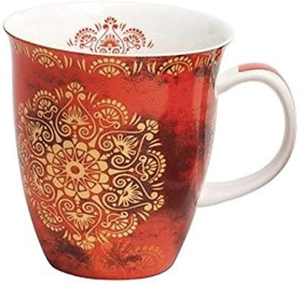 Чаша за чай от костен порцелан Raffaella Tiziana златна 350мл.