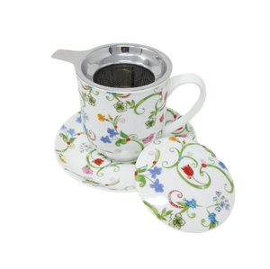 Чаша за чай с цедка Fleurette 380ml