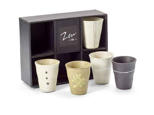 Комплект от 5 японски чаши за чай ZEN