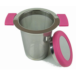 Микро цедка за чай Anti-Slip H8см розова