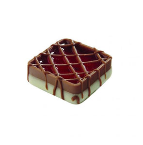 ICKX Belgian Chocolatier RASPBERRY SQUARE Raspberry ganache EP000876-50гр
