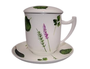 Чаша за чай с цедка от фин костен порцелан Prima Vera 380мл.