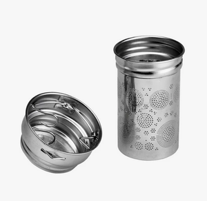 Бутилка за чай от двустенно стъкло с цедка от неръждаема стомана Flowtea Мандала, 350 мл
