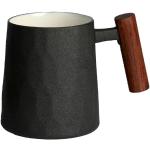 Чаша за чай с дървена дръжка Blanca черна 400 мл