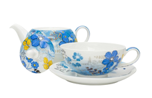 Заредете изображение във визуализатора на галерията – Комплект за чай от фин костен порцелан от 3 части Nicole
