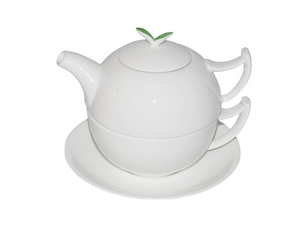 Tea time порцеланова кана за чай с подгревател 1L