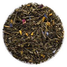 Заредете изображение във визуализатора на галерията – Зелен ароматизиран чай с бергамот и рози “Утринно вълшебство”
