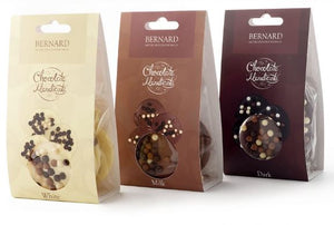 Bernard мини шоколадови мендианти, млечен и натурален шоколад 80гр