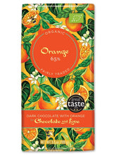 Заредете изображение във визуализатора на галерията – Веган органичен шоколад с портокал, 65% какао, 80гр от Chocolate and Love Orange
