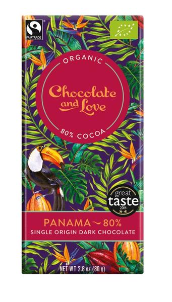 Оганичен веган шоколад, 80гр, 80% какао от Chocolate and Love Panama