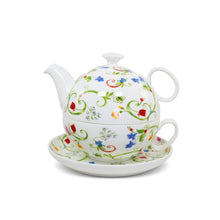 Заредете изображение във визуализатора на галерията – Tea for One Fleurette комплект за чай от 3 части
