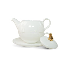Заредете изображение във визуализатора на галерията – Комплект за чай от фин костен порцелан Vikas Golden frog от 3 части

