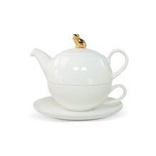 Заредете изображение във визуализатора на галерията – Комплект за чай от фин костен порцелан Vikas Golden frog от 3 части
